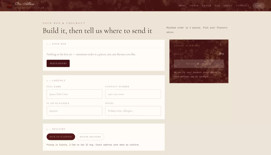 Par Aillere checkout
