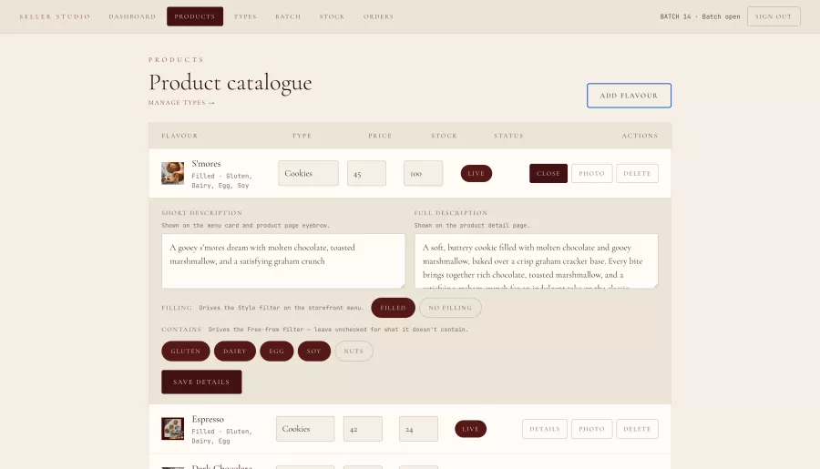 Par Aillere seller dashboard