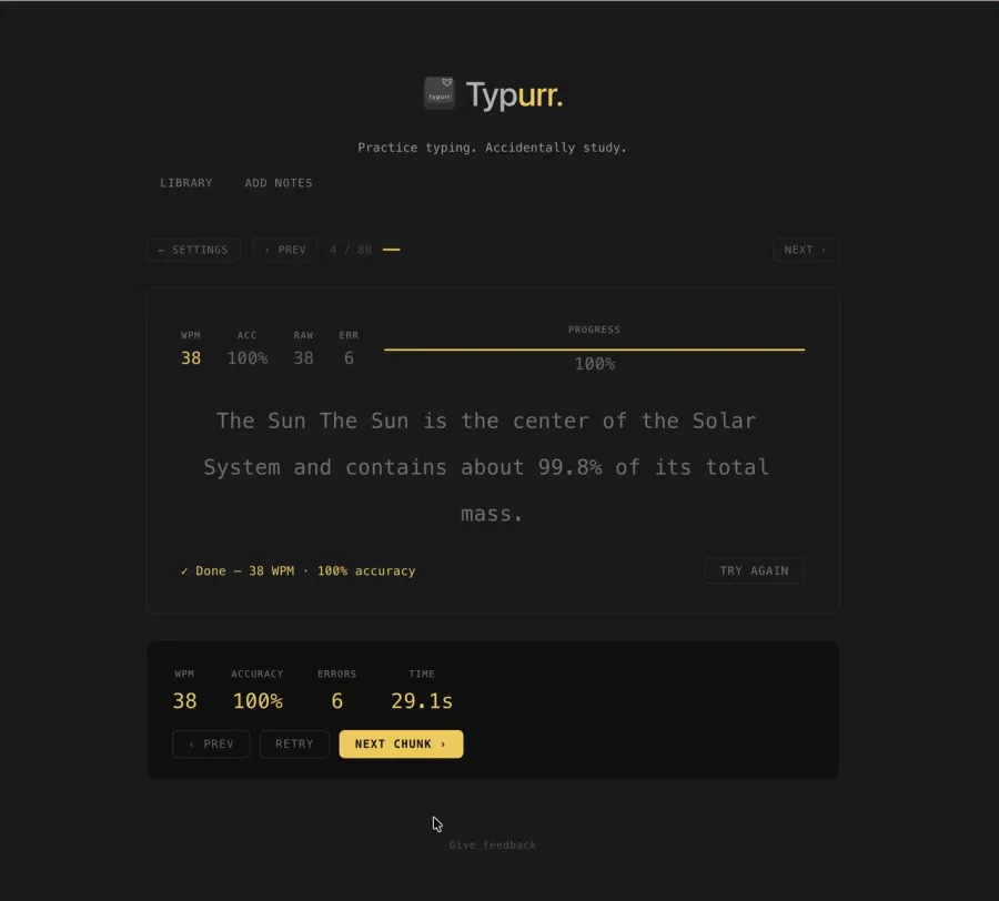 Typurr results